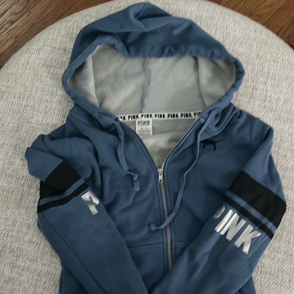 PINK zip up hoodie. XS